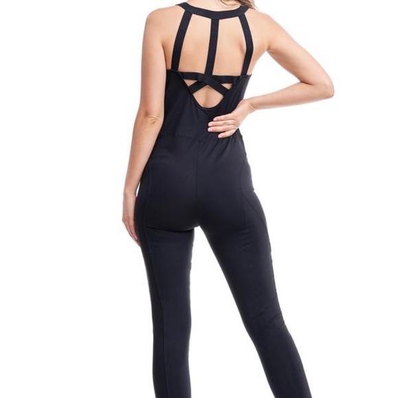 LA Society Black harmony jumpsuit,size: L - Picture 2 of 9